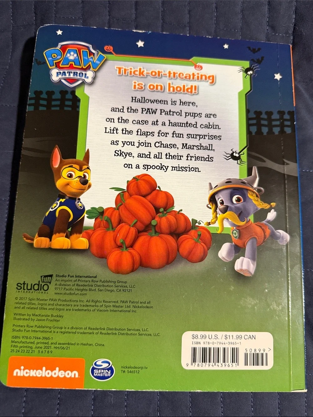 Nickelodeon Paw Patrol Halloween and Rubble Crew books